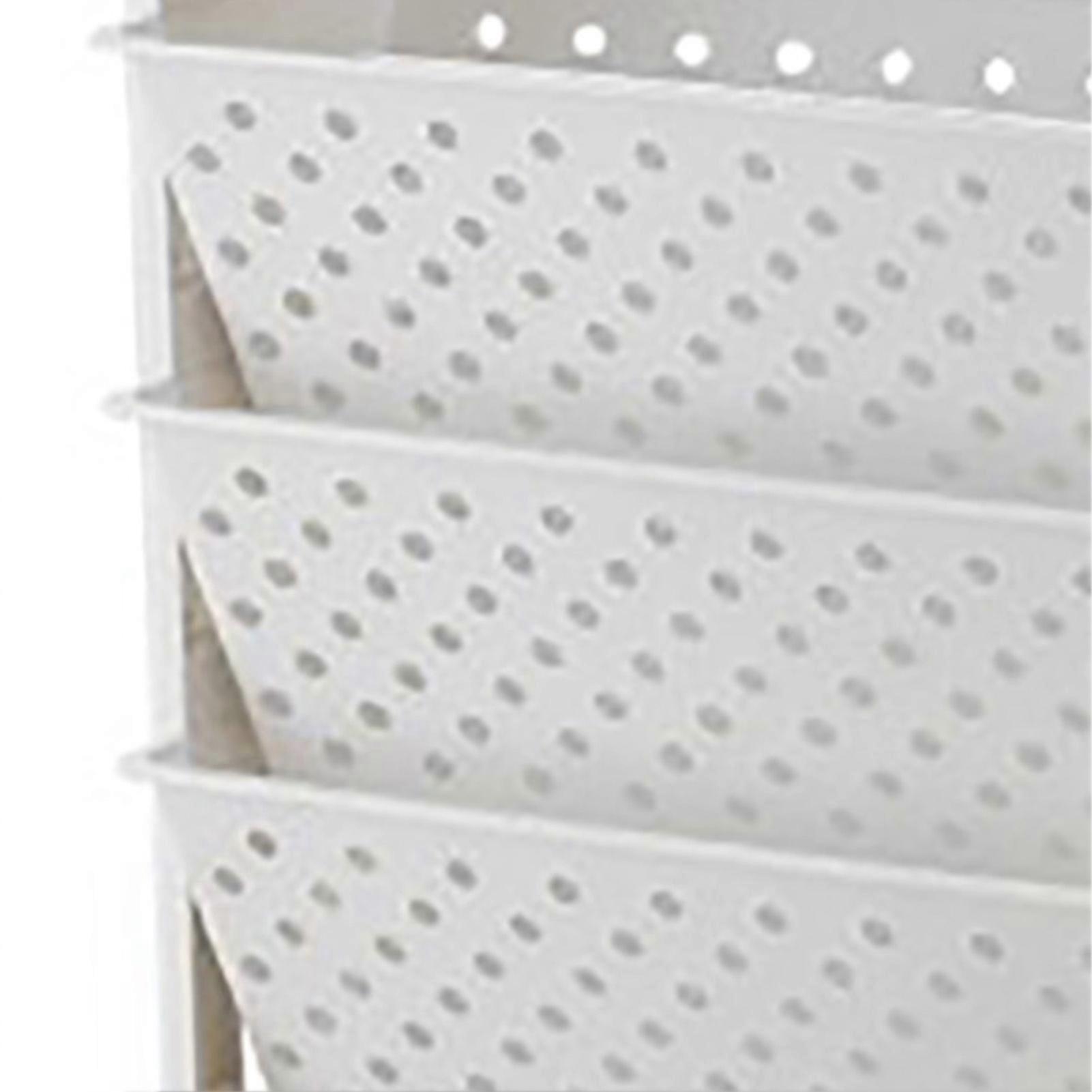 Movable Bookshelf Multilayer Capacity Rotatable Removable Plastic Practical Rolling Organization Shelf with Wheel White 