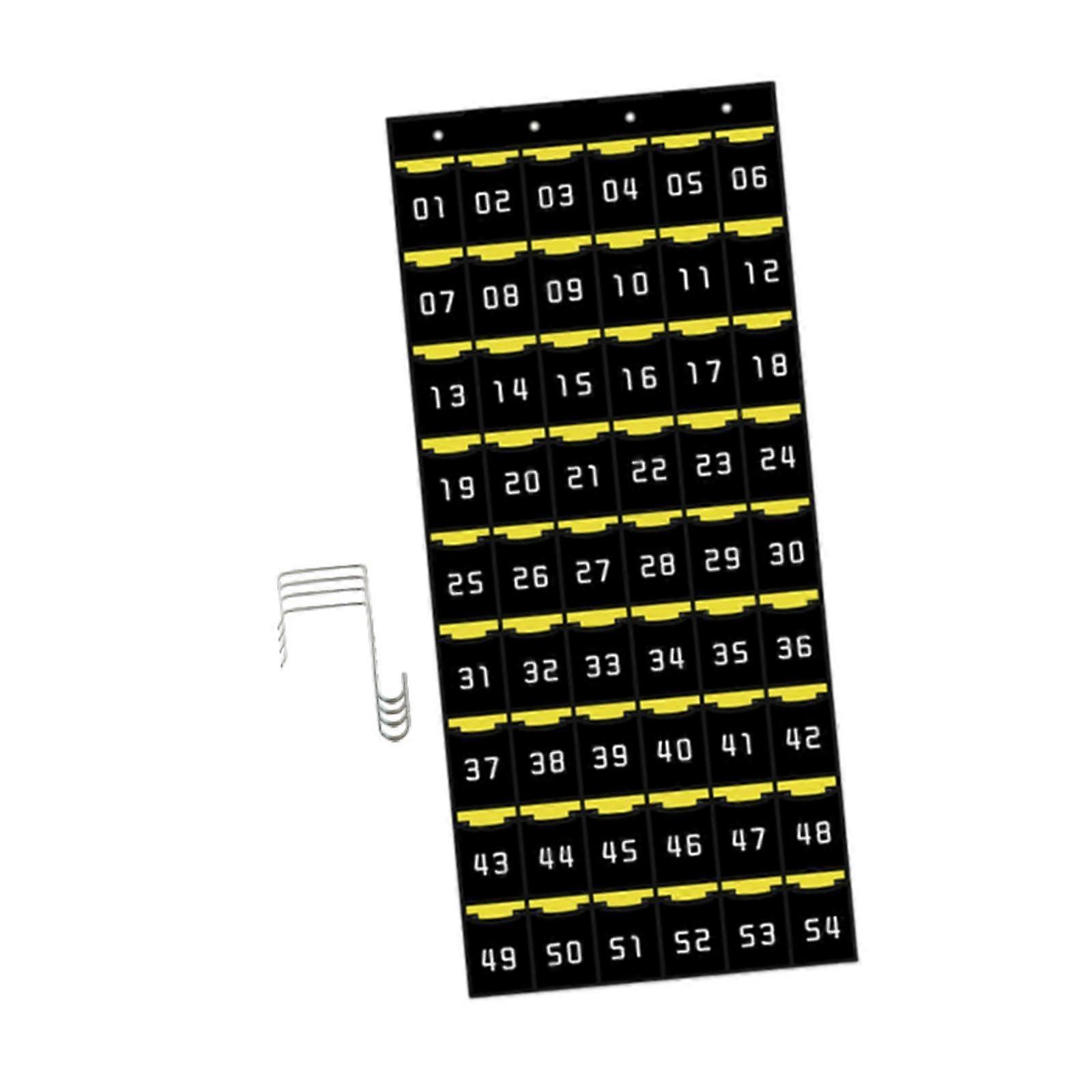 Classroom Hanging Phone Organizer with 54 Pockets, Multi-Purpose Card Storage Bag for School Use
