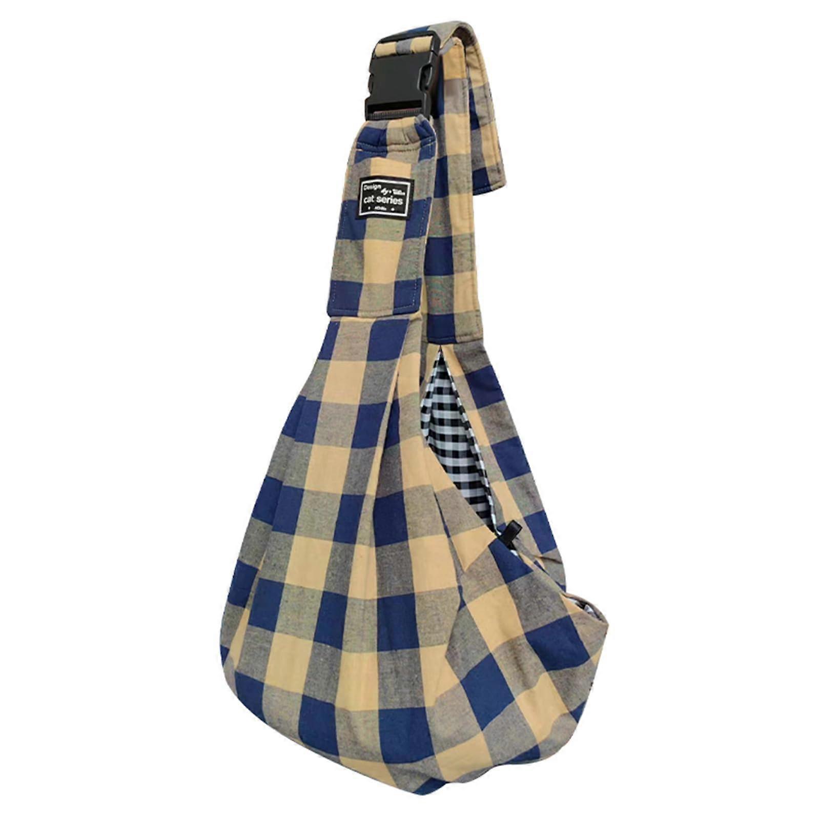 Small Dog Sling Carrier Adjustable Mesh Hands-Free Chest Pocket Escape-Proof For Small Pets Daily Walk Up To 10 Lb Khaki