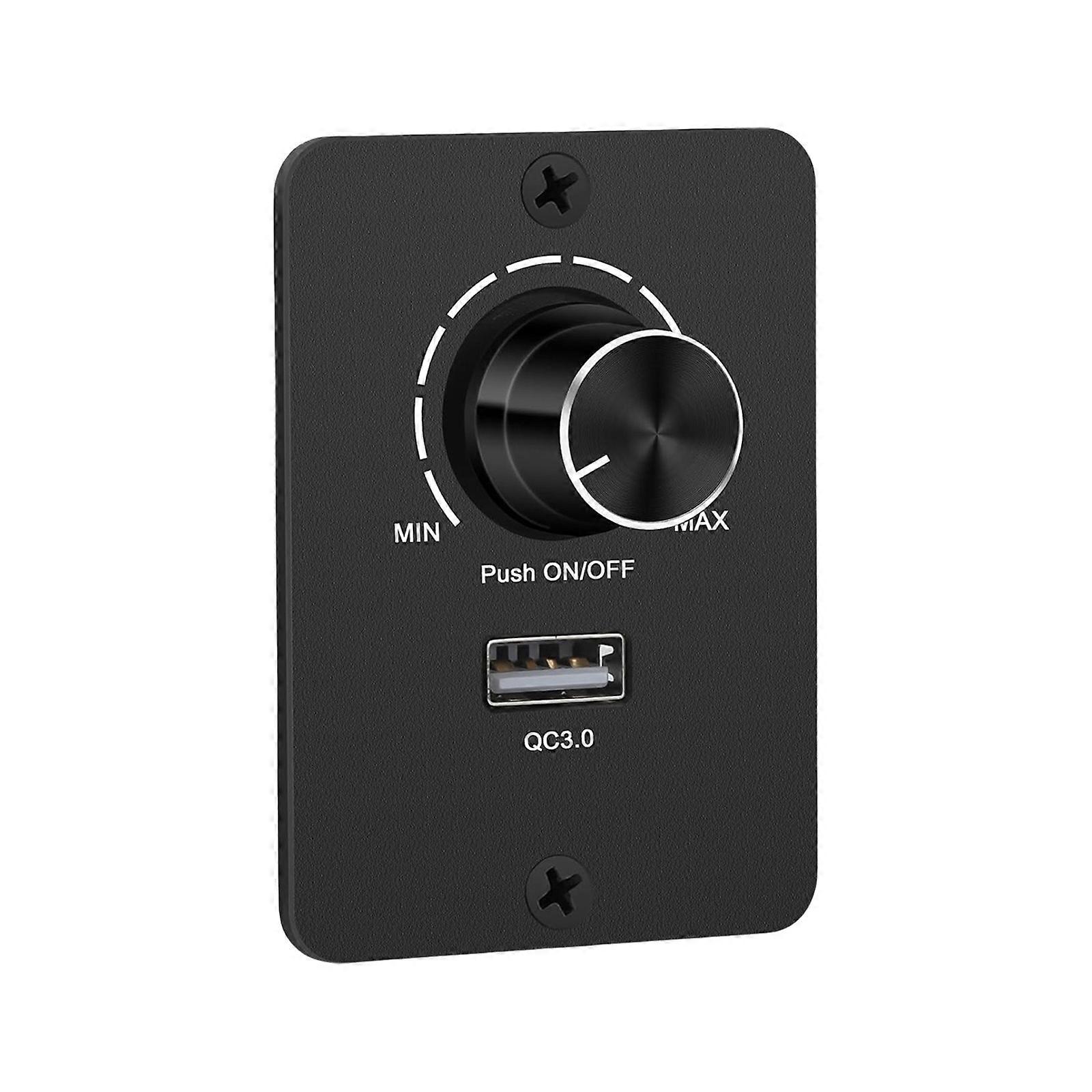 12V Car Dimmer Switches Featuring Fast Charges USB Port Rotary Control Energy Efficient Aluminum Construction For Trailers