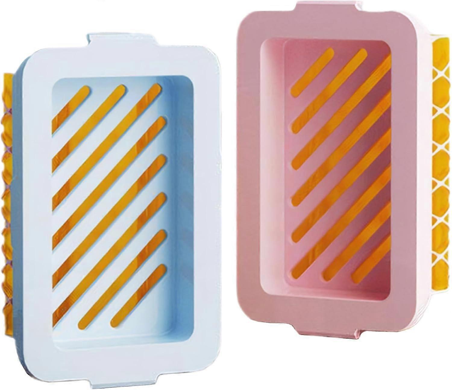 Soap Dish, Soap Box with Elastic Mesh, NonSlip Holder, Multifunctional Soap Tray (AB)