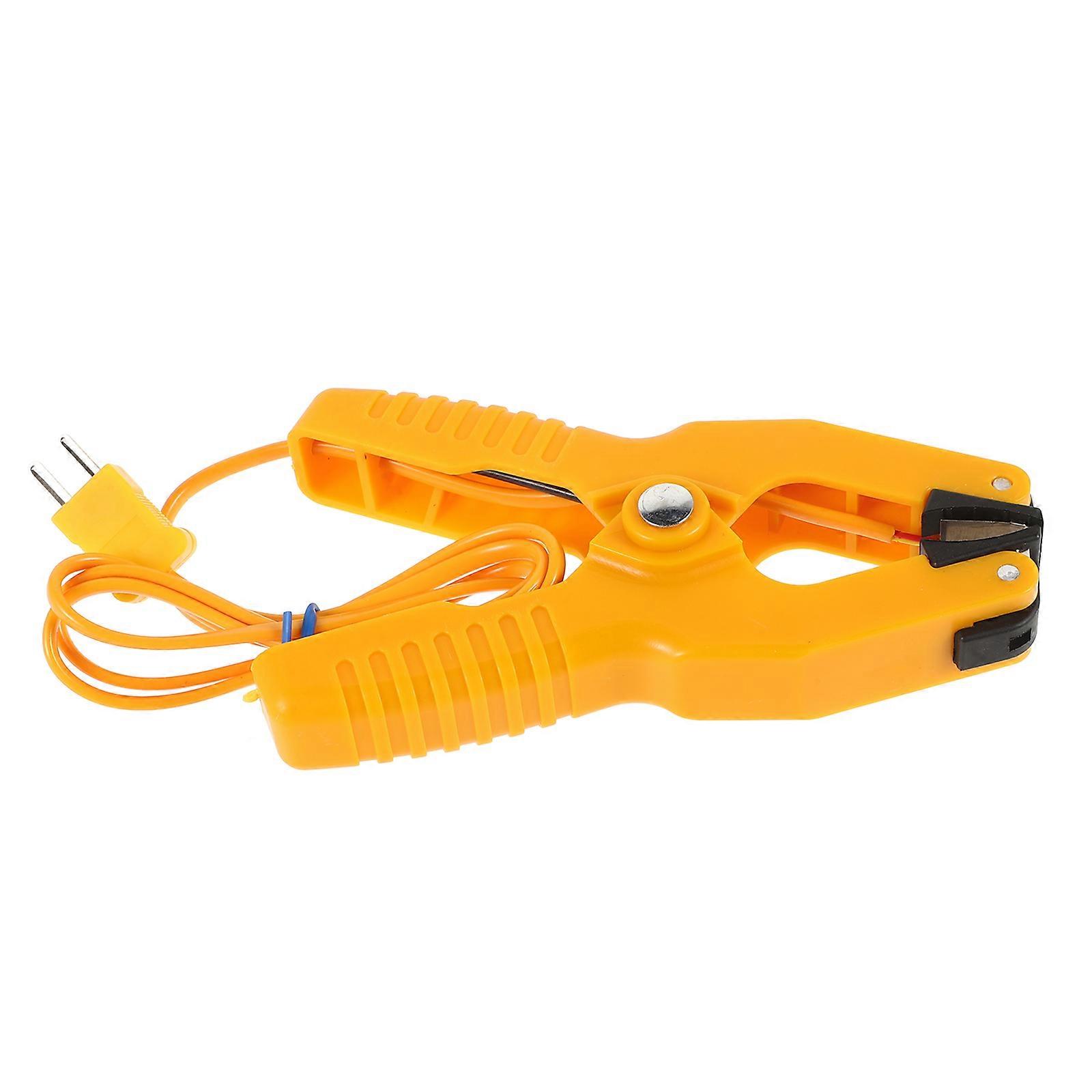 It looks like you're working on a product description or title for a **portable K type thermocouple clamp** used in **HVAC and plumbing