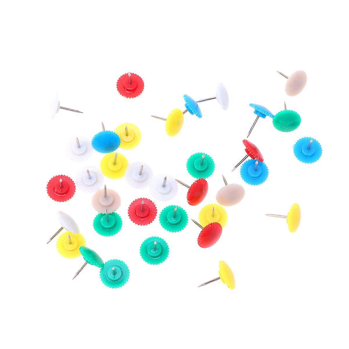 Cute Push Pin Colorful Locating Pin Bulletin Boards Cork Strips 2 X 1.7 X 0.2 Cm Practical Design 50Pcs