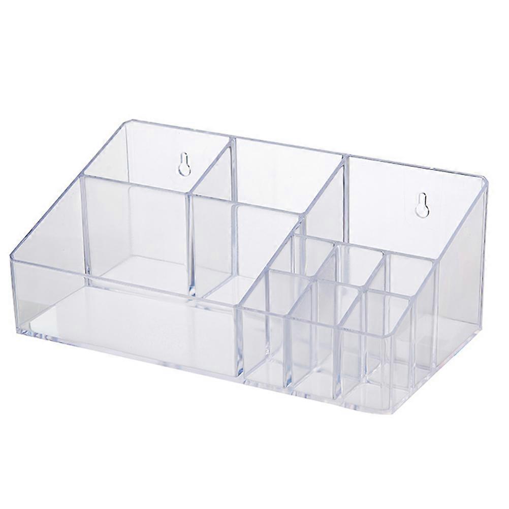 Dressing Table Storage Box Practical Desk Organizer Cosmetics Storage Box Bathroom Use Transparent 9.04X5.11X3.54inch Space-saving 1Pack