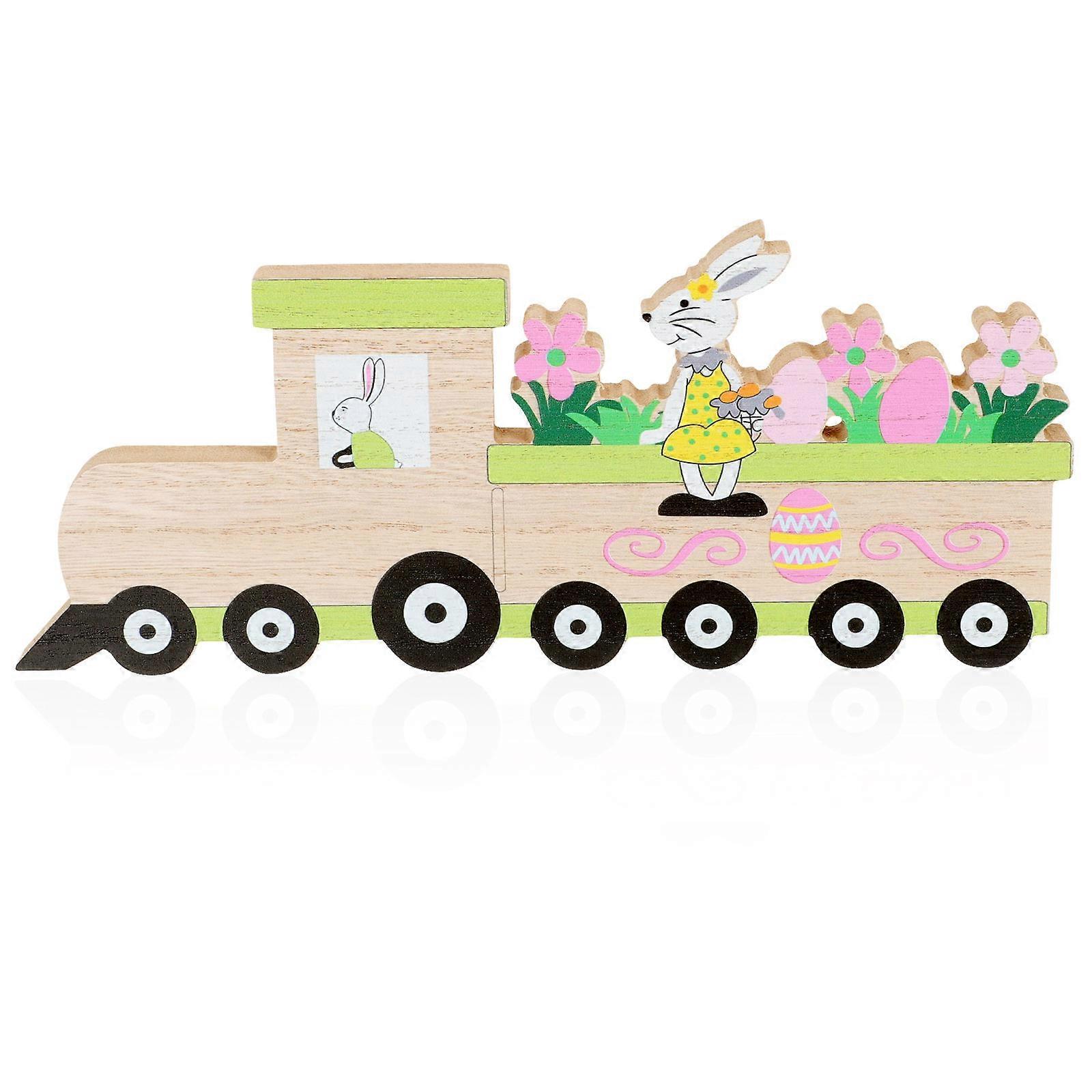 Easter Decorative Table Sign Wood Material Home Atmosphere Enhancement 9.82X4.32X0.59in 1Pack
