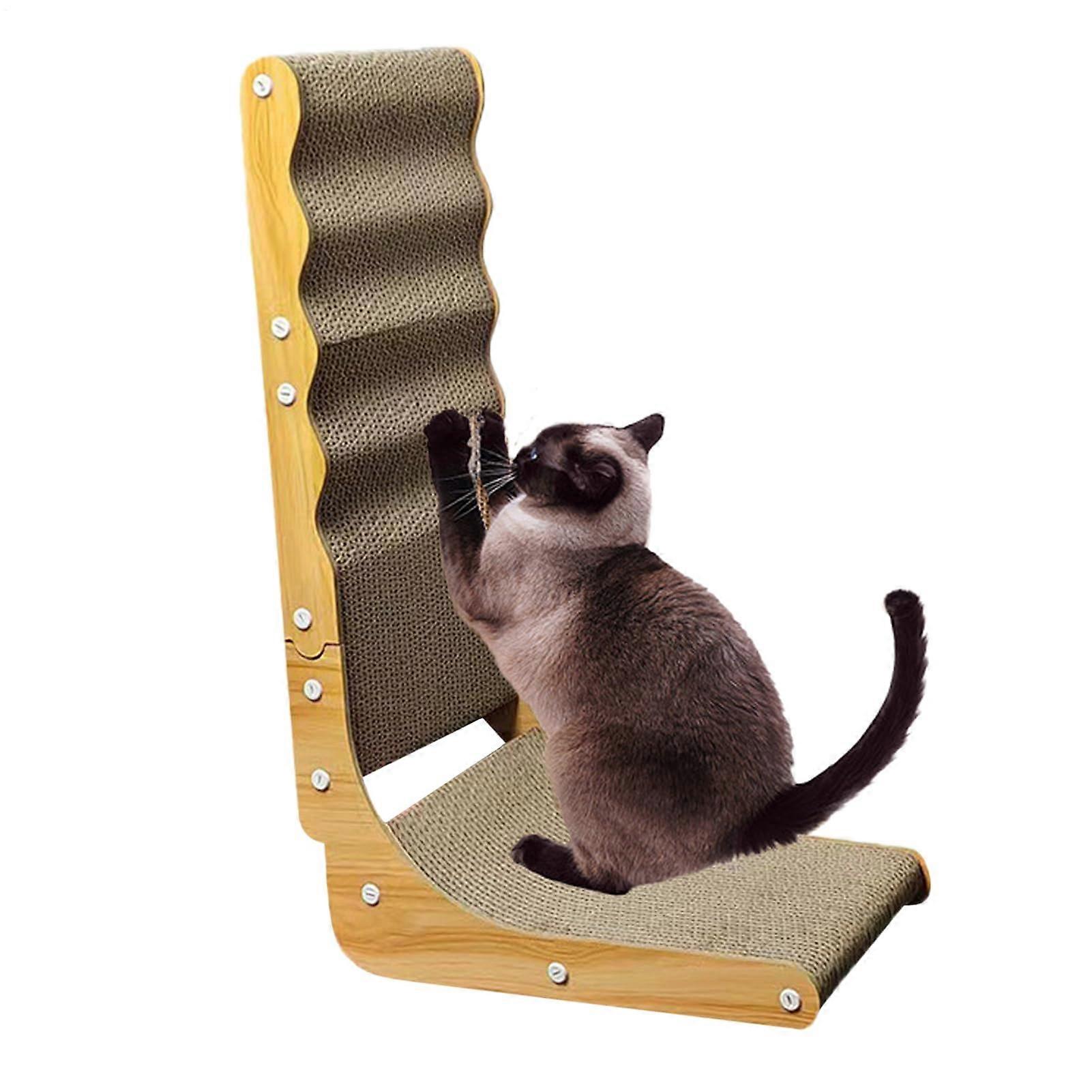 LShaped Cat Scratcher, Kitten Scratching Board, Pet Nail Sharpener, Fun Indoor Activity for Cats