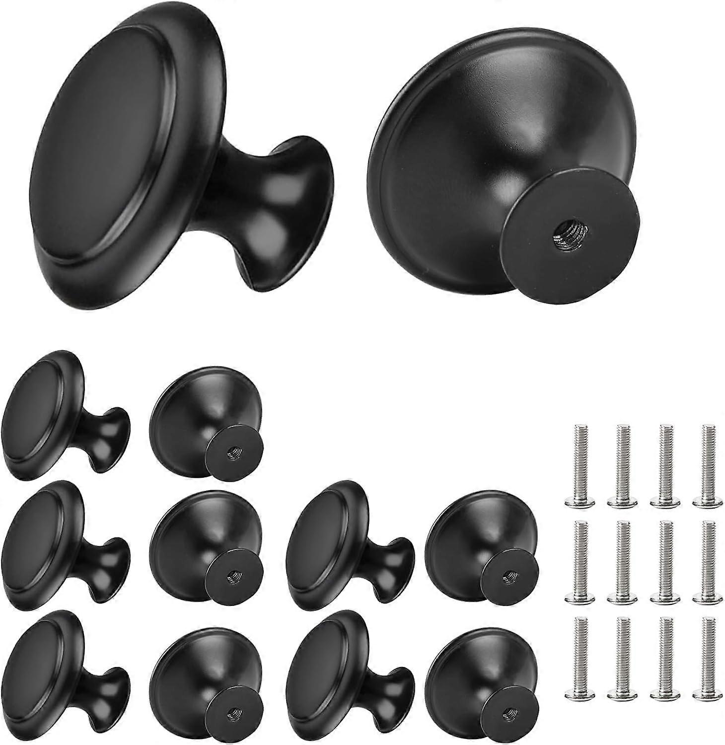 12pcs round drawer handles, single hole round cabinet door handles