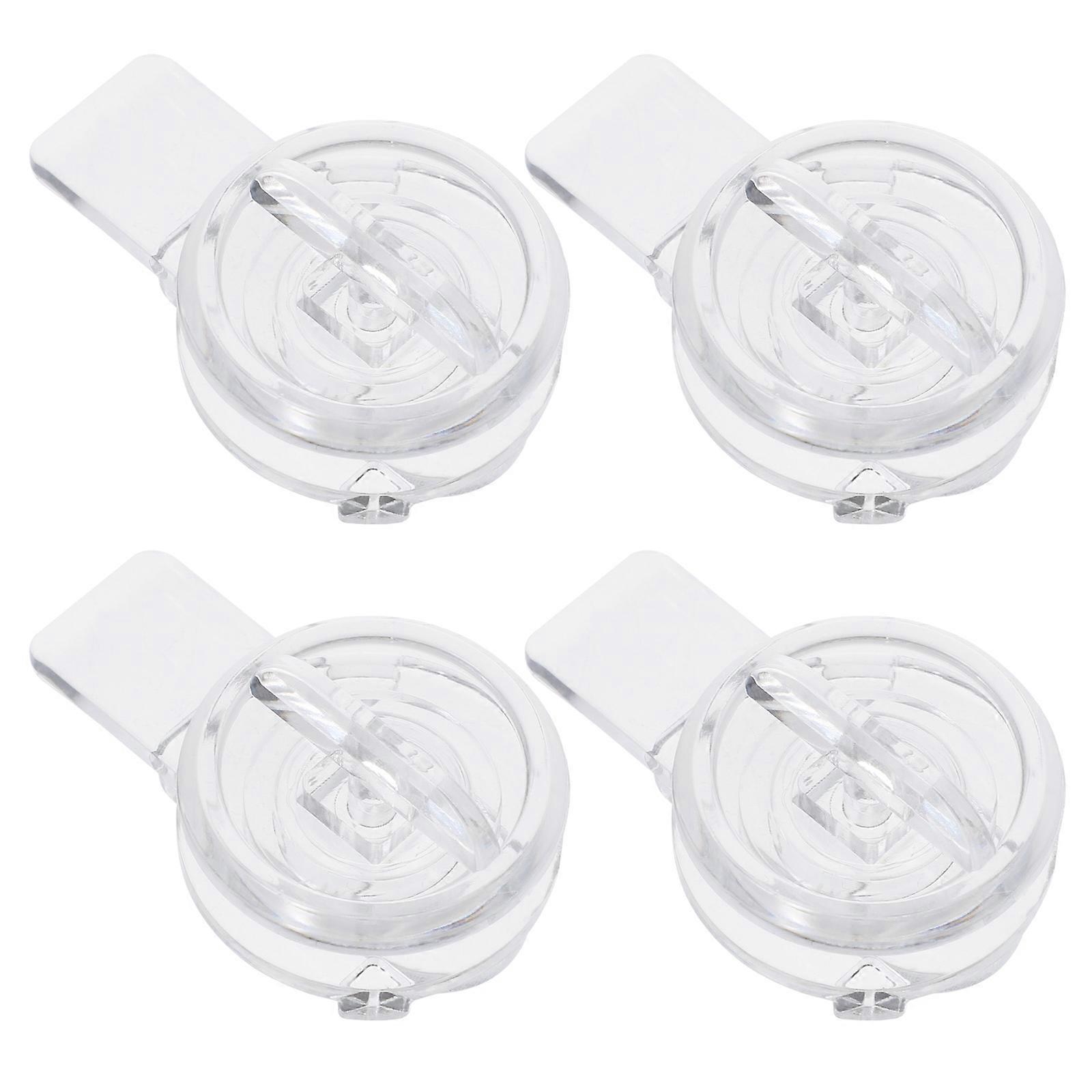 Safety Latch Acrylic Transparent Pet Door Lock for Pet Owners Blocking Access 4Set