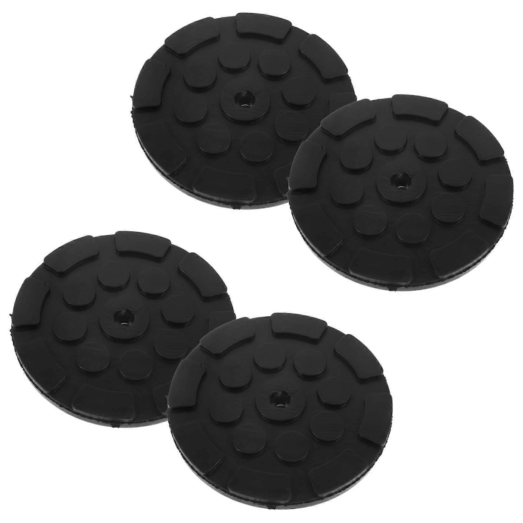 4-Piece Rubber Jack Pad Adapter Set, Lifting Tray Mat, Stabiliser Trolley Jack Pads for Trailers, Universal Compatibility
