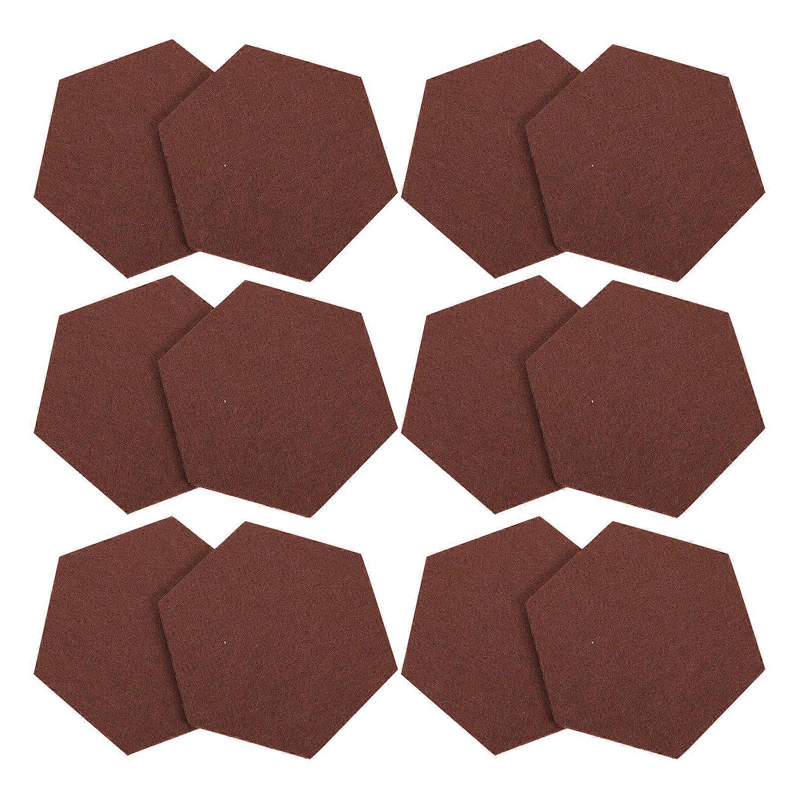 Memo Board Felt Background Board Soundproofing For Homeowners Office Workers 12x12x0.5cm Coffee 12Pcs
