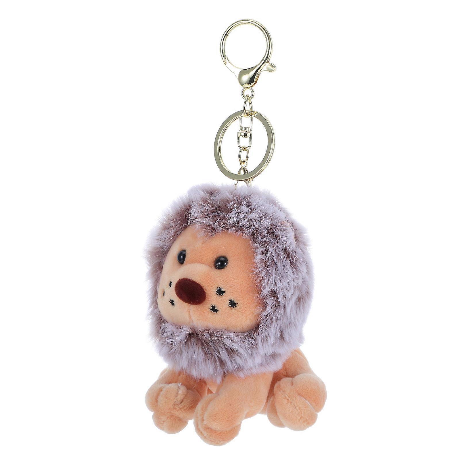 لطيف محشو الأسد أفخم سلسلة المفاتيح الأسد محشو كيرينغ عيد ميلاد حزب يفضل موضوع لوازم حفلات عيد ميلاد للنساء الرجال حقيبة محفظة