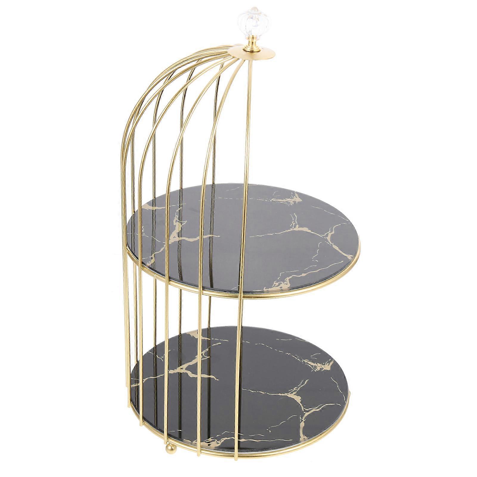 Bird Cage Shaped Holder Cosmetics Organizer Rack for Storage Use