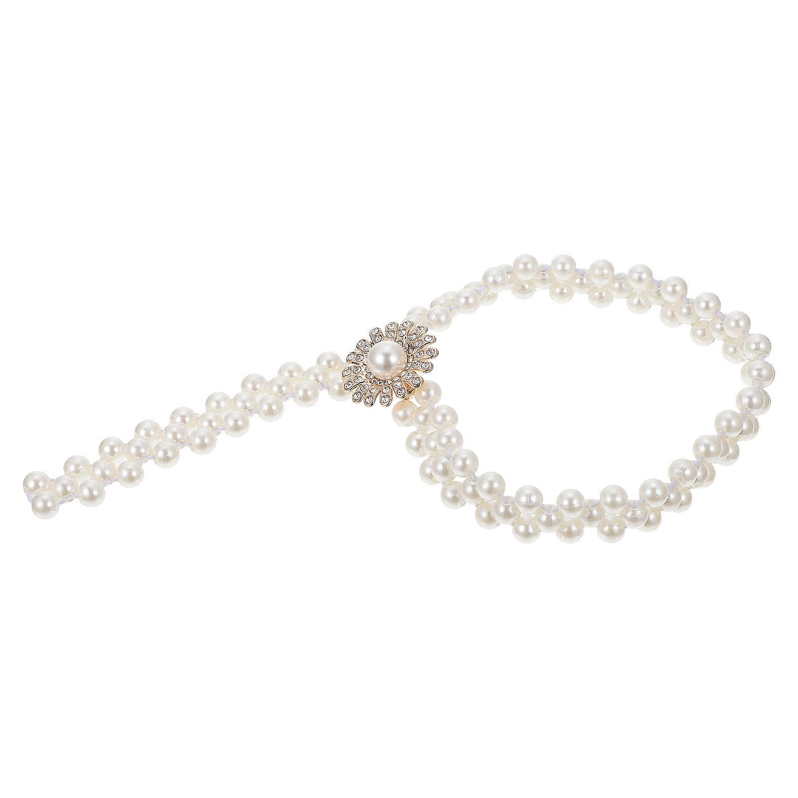 2pcs Curtain Tiebacks with Imitation Pearl Ornaments for Home Decor