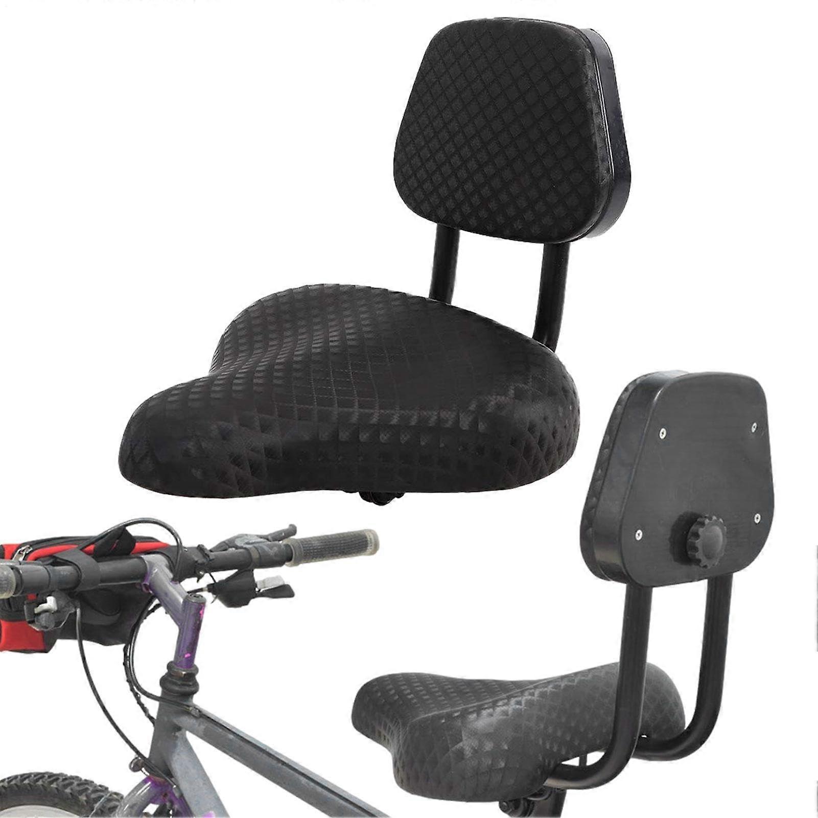 Bicycle saddle with backrest, flexible and comfortable bike seat for biking