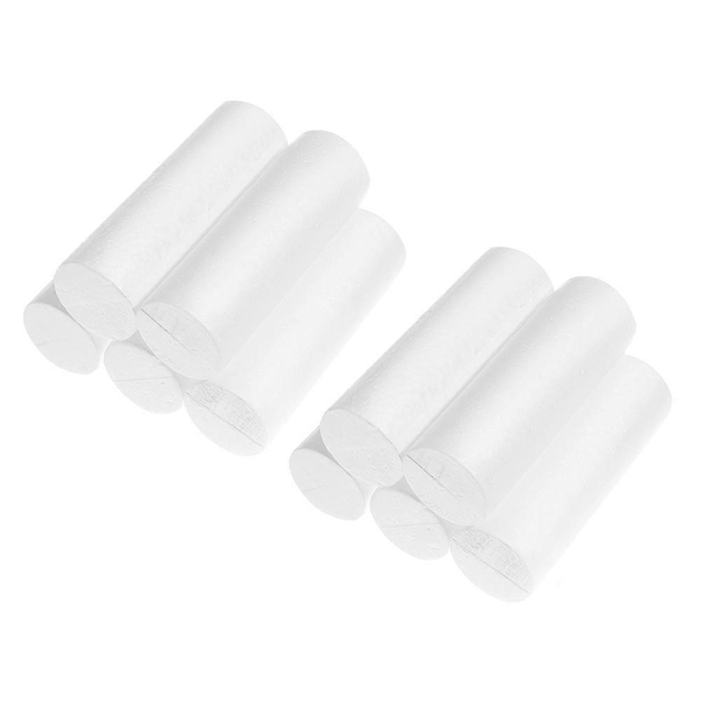 White Foam Cylinders for DIY Crafts and Decoration Lightweight Sturdy Material Perfect for Creative Projects 10pcs