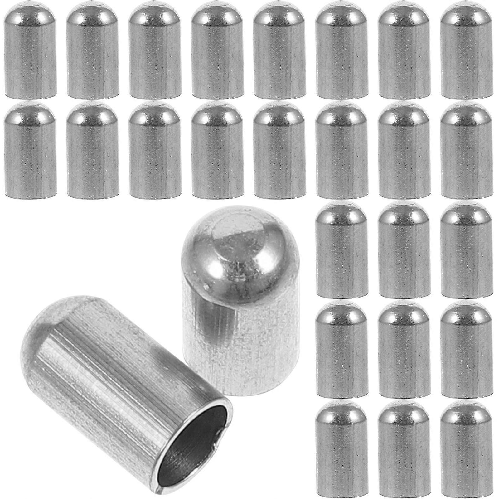 Rope End Cap Metal Cord Fastener for Decoration Use 30Pcs Silver Bracelets