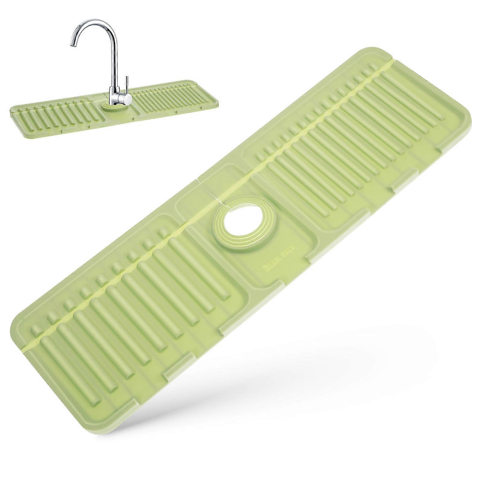 Kitchen Sink Gadgets Water Draining Mat Prevent Water Damage Green 45 50X13 90X0 90CM 1Set