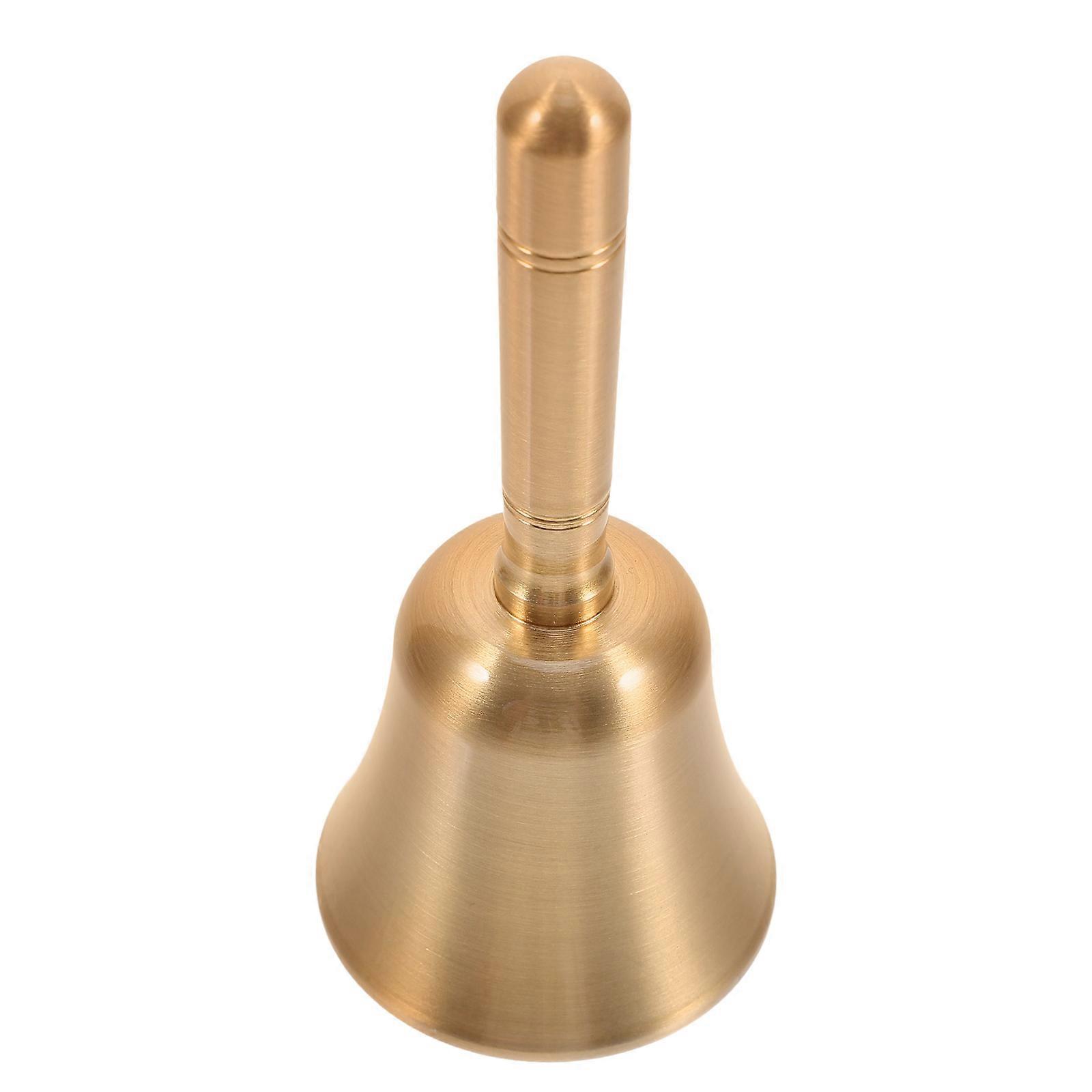 Bells Hand Bell Golden Small Round For Christmas Service Bell 1Set