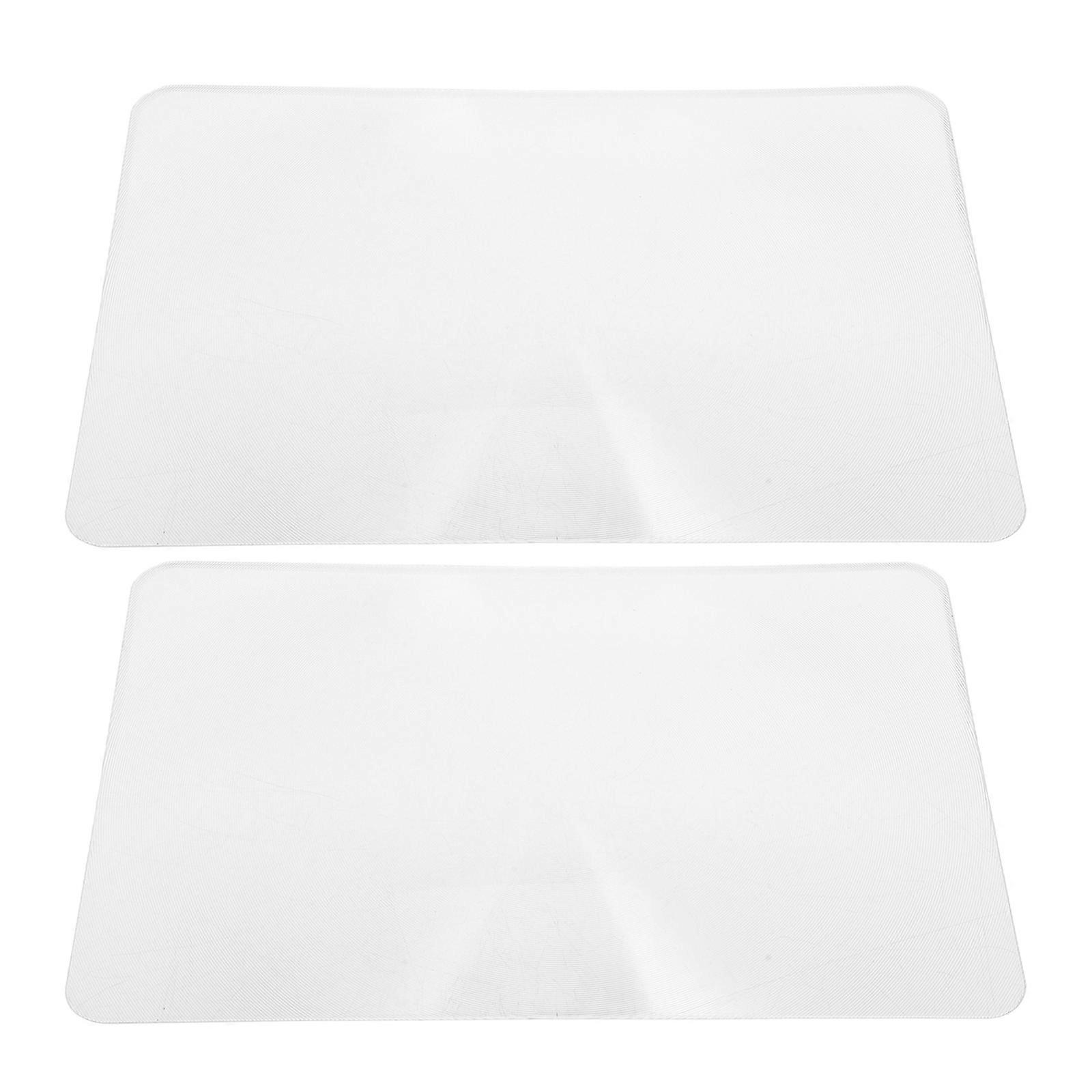2pcs Credit Card Sized 3x Magnifying Glass Plastic Reading Magnifier 120x180mm Pocket Lenses