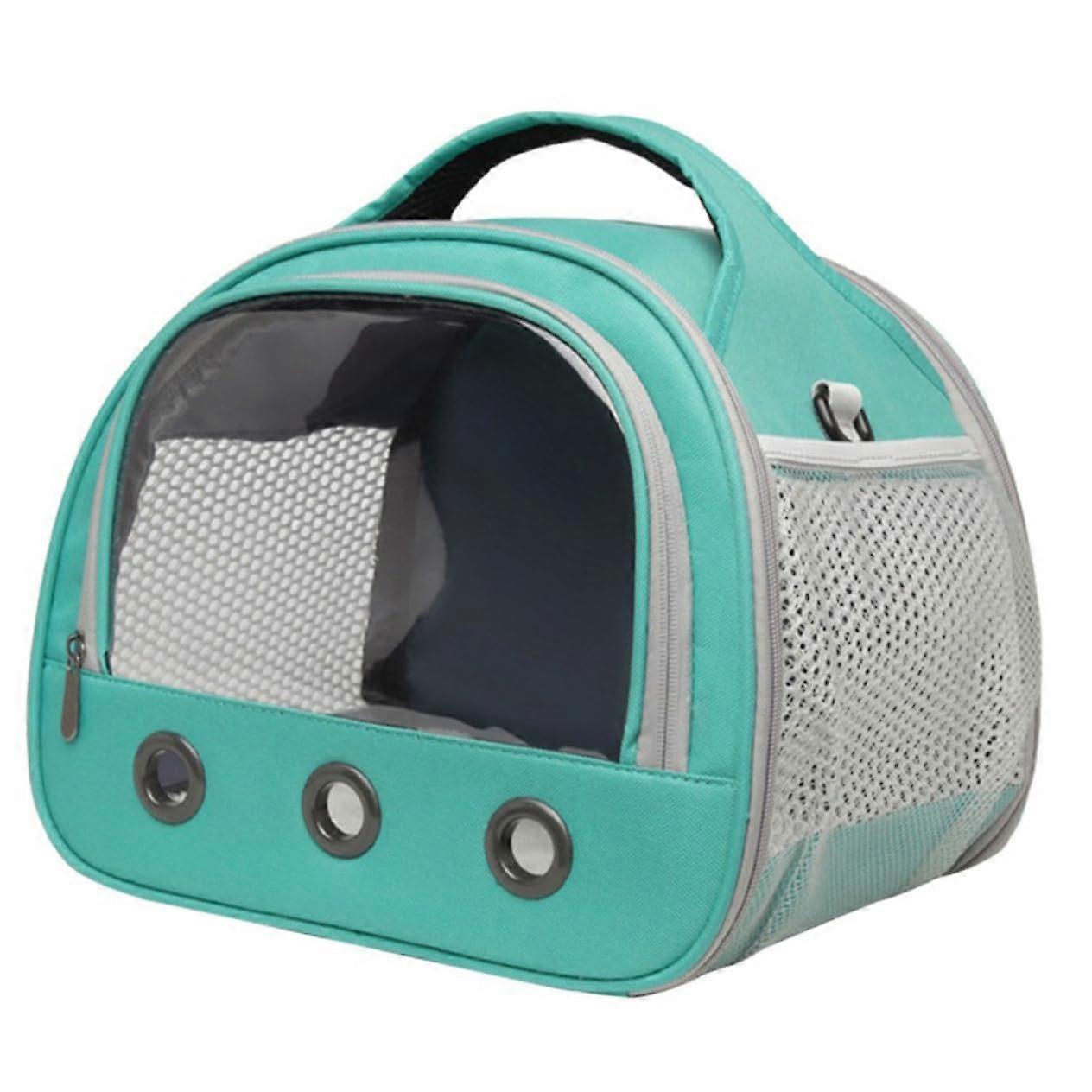 Hamster Bag for Small Pets, Breathable Carrier Bag for Hamsters, Guinea Pigs and Lightweight Shoulder Bag with Clear Windows for Viewing