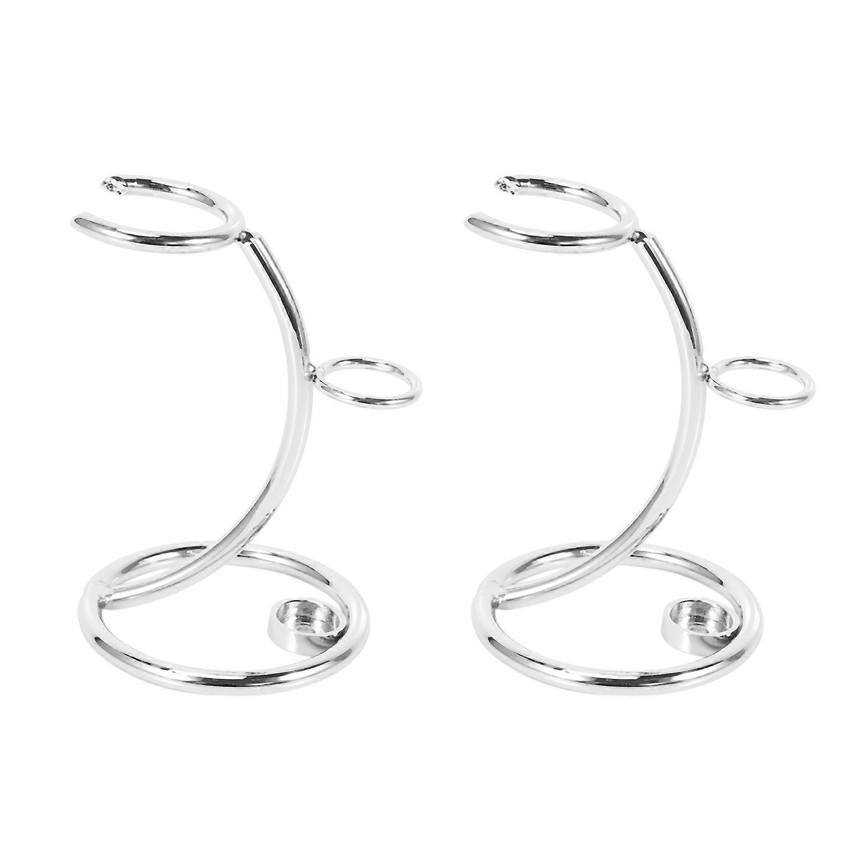 2X Universal Shaving Brush Stand Simple Metal Safe and Brush Holder Stand Shaver Kit Organizer for M