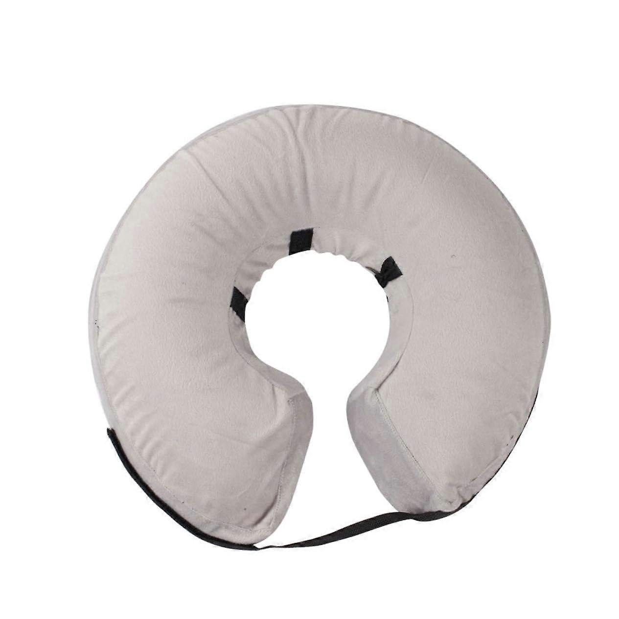 Inflatable Cone Collar for Dogs - Recovery Protective Collar, Size S, Gray, Soft Material for Comfort