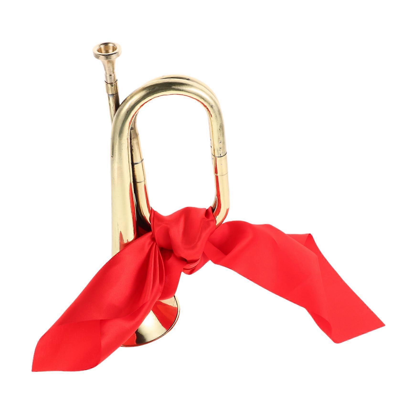 Portable Brass Trumpet and Bugle Horn for School Bands, Beginner