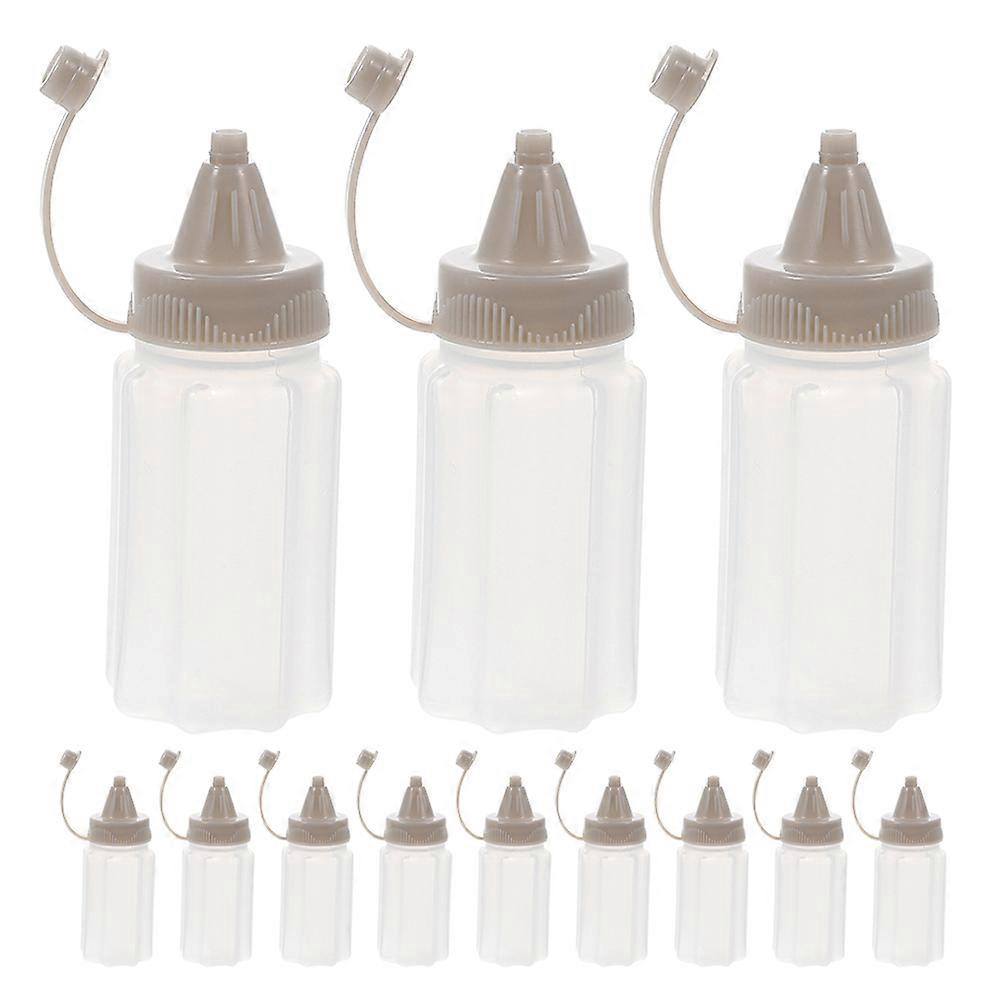 12 Pack Reusable Leak Proof Sauce Dispensers, Condiment Squeeze Bottles for Ketchup, Mustard, Salad Dressing – Portable Kitchen & Commercial Use