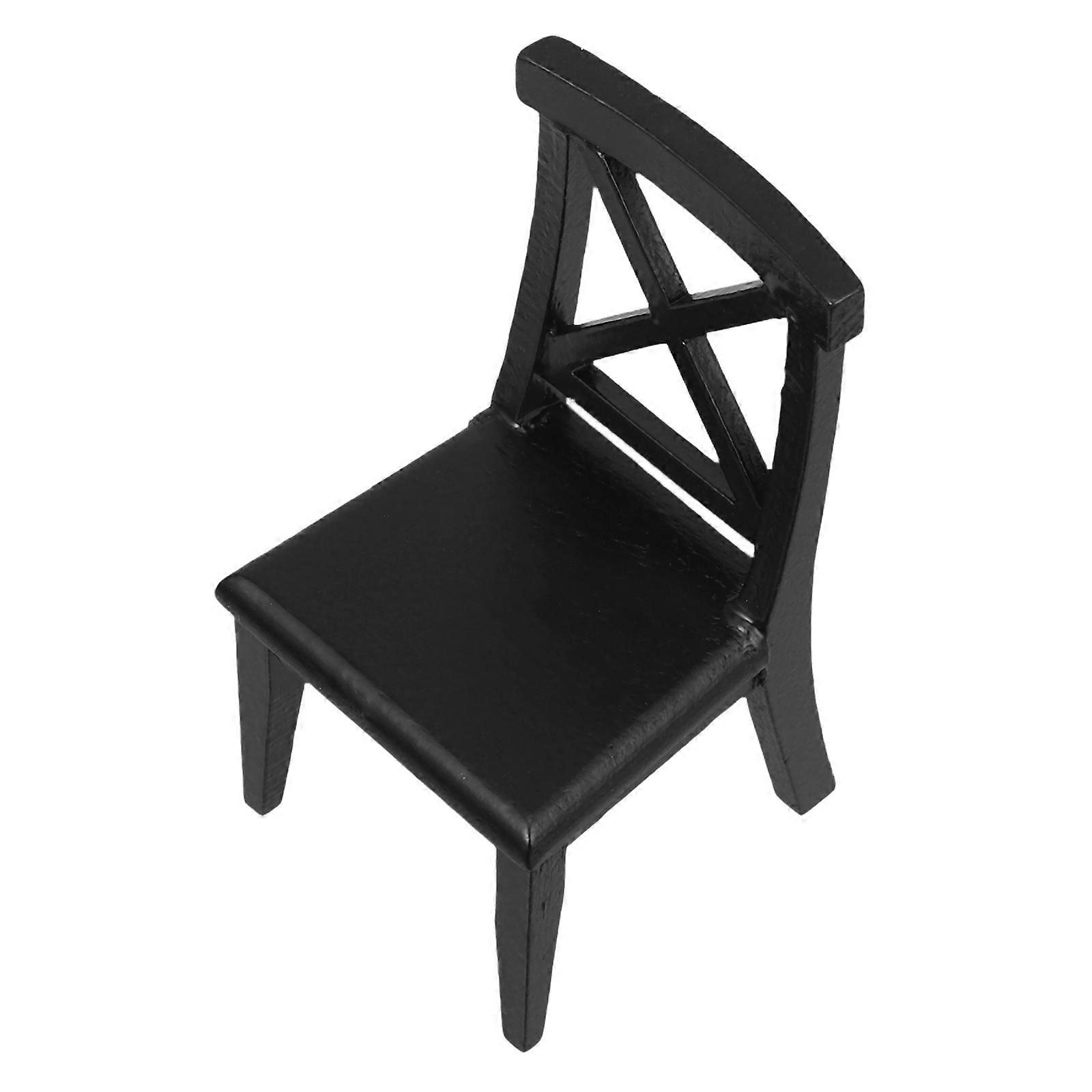 Black Birch Mini Decorative Chair for Decoration with Realistic Craftsmanship and Lifelike Design 1.5 x 1.2 inches