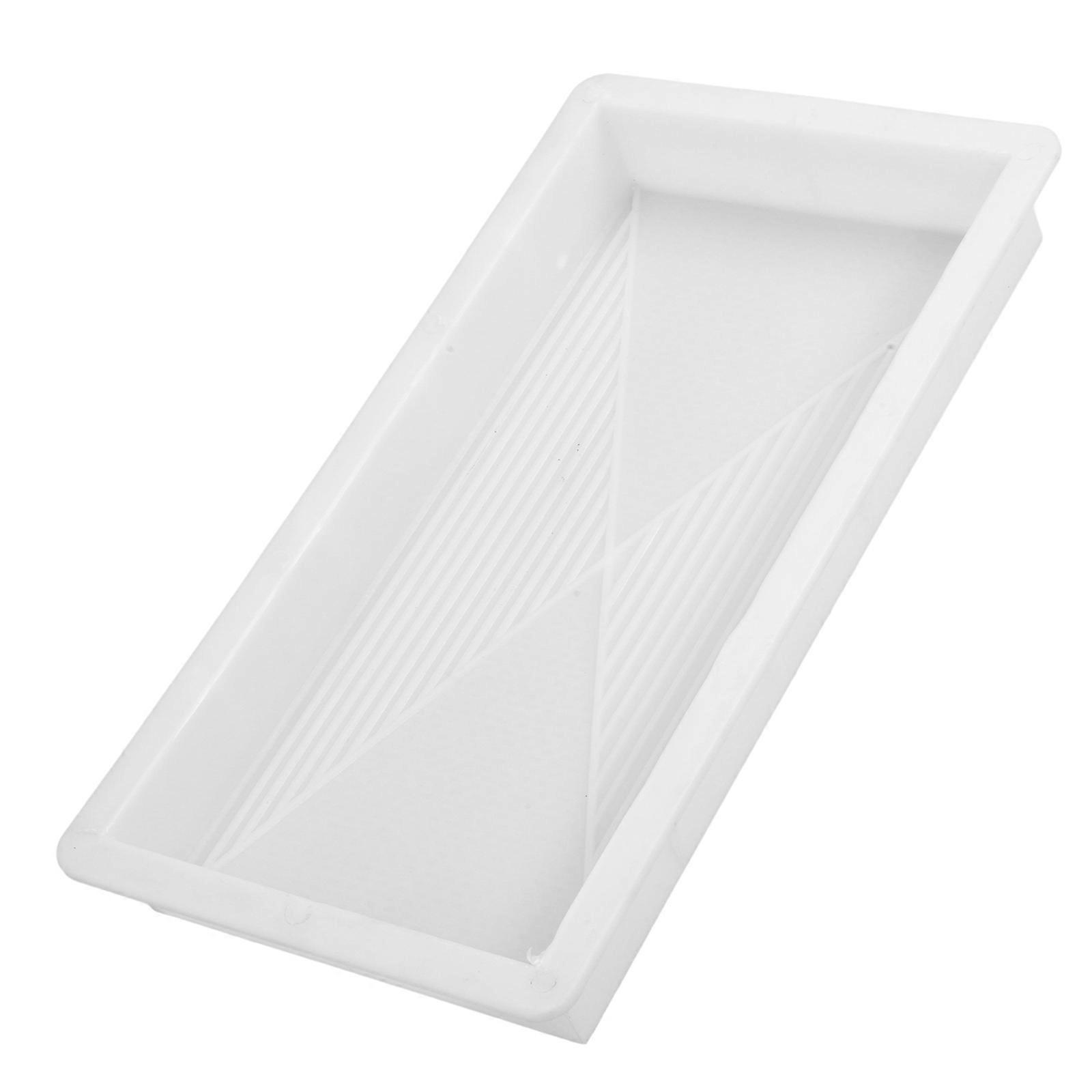 Rectangle Paving Mold for Garden Pathways and Patios Made of Durable PP White Color Ideal for