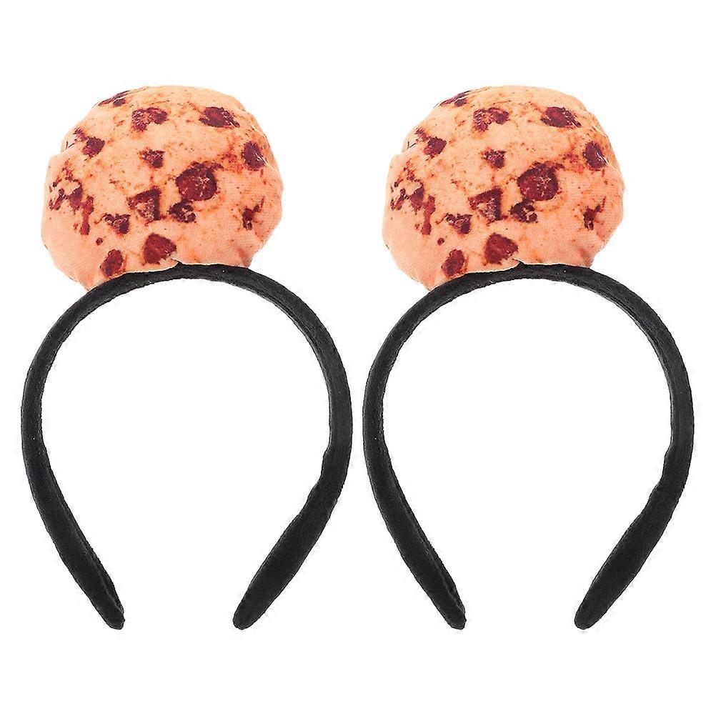 Adorable Cookie Headwear Props Birthday Party Carnival Multi 21.00X12.00X2.00cm Versatile Use 2Pcs