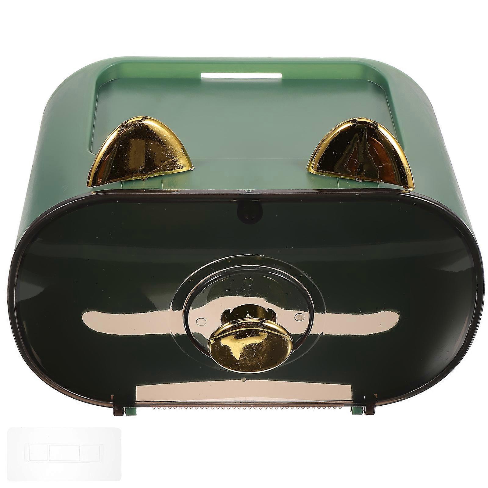 Cute Cat Tissue Box Holder Wall Mounted Storage for Home Bathroom Use Plastic Assorted Color