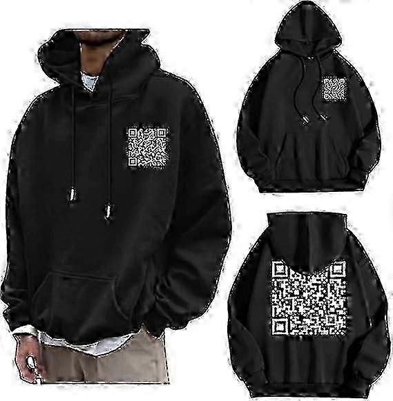 Fxxk You Qr Code Hoodie, Qr Scan Code Joke Funny Hoodie Unisex, Winter Thick Sweatshirt Tops