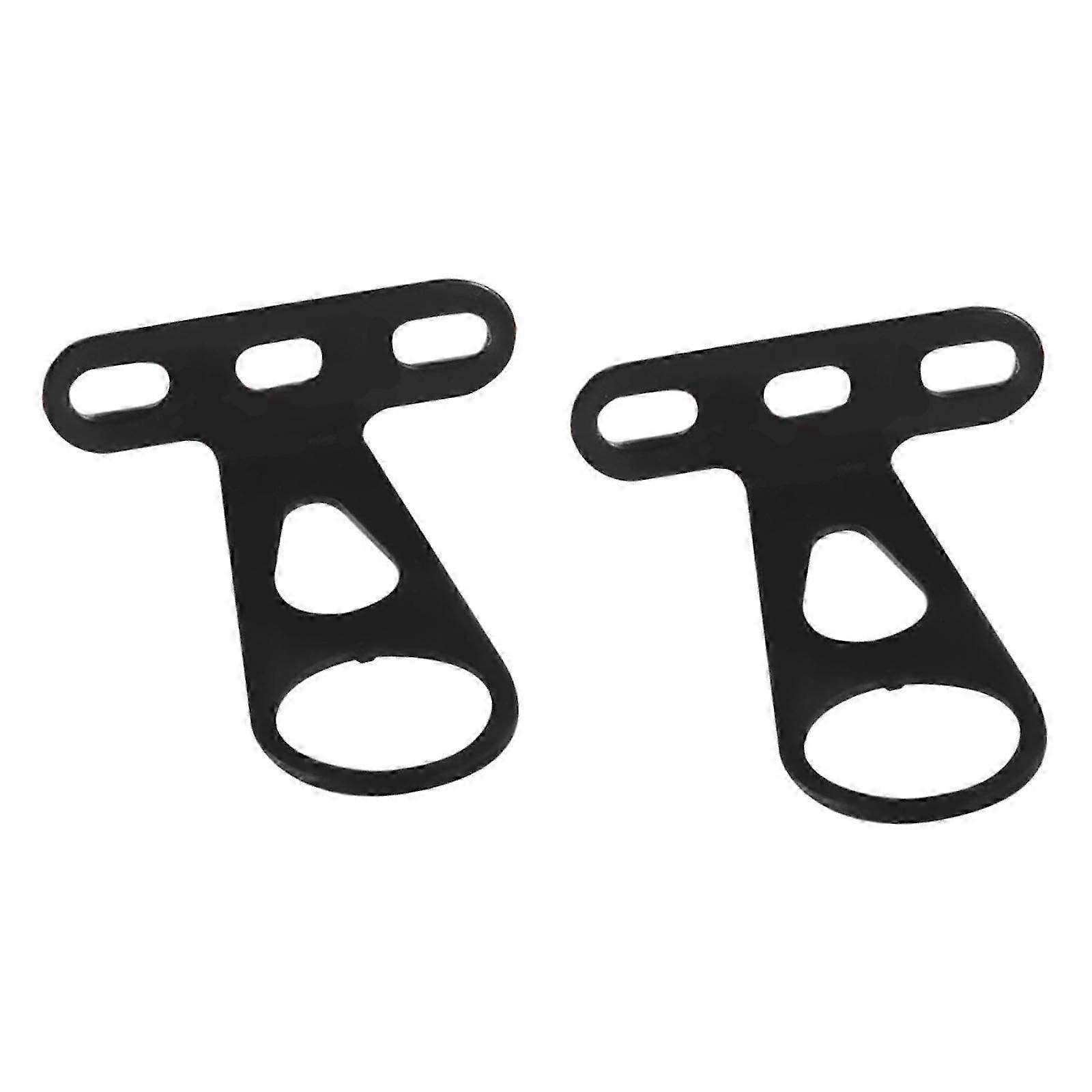 Universal Front Bicycle Basket Bracket Set for Mountain Bikes - Durable Black Finish
