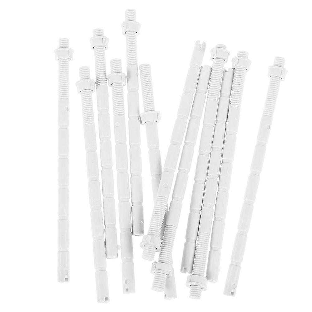 Universal Fit Flush Button Parts for Toilet Tank Button Assembly Bathroom Installation Flush Enhancement Homeowners White 15.20X1.50X1.50CM 12Set