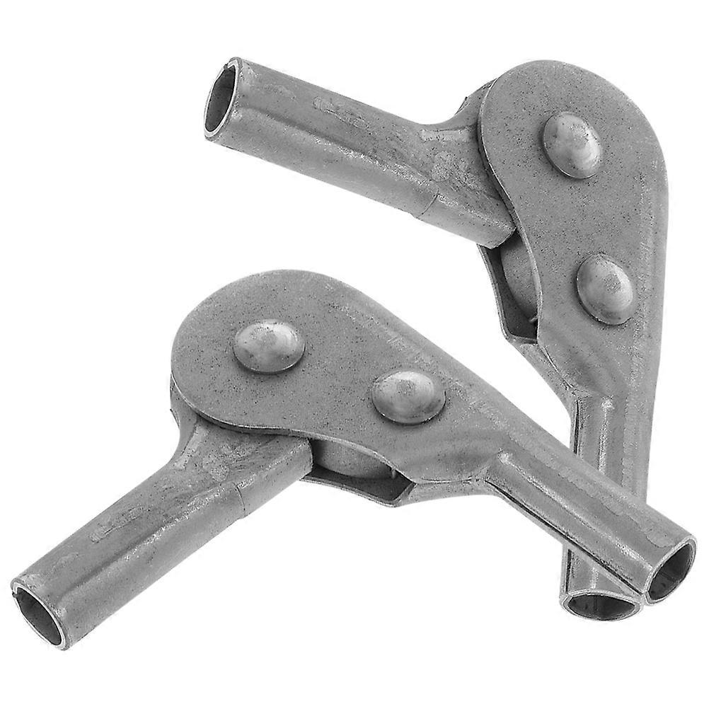 Folding Sofa Hinge 2Pcs Ideal For Beach Chairs 10X9X1.5CM Silver Featuring Self-Locking Mechanism