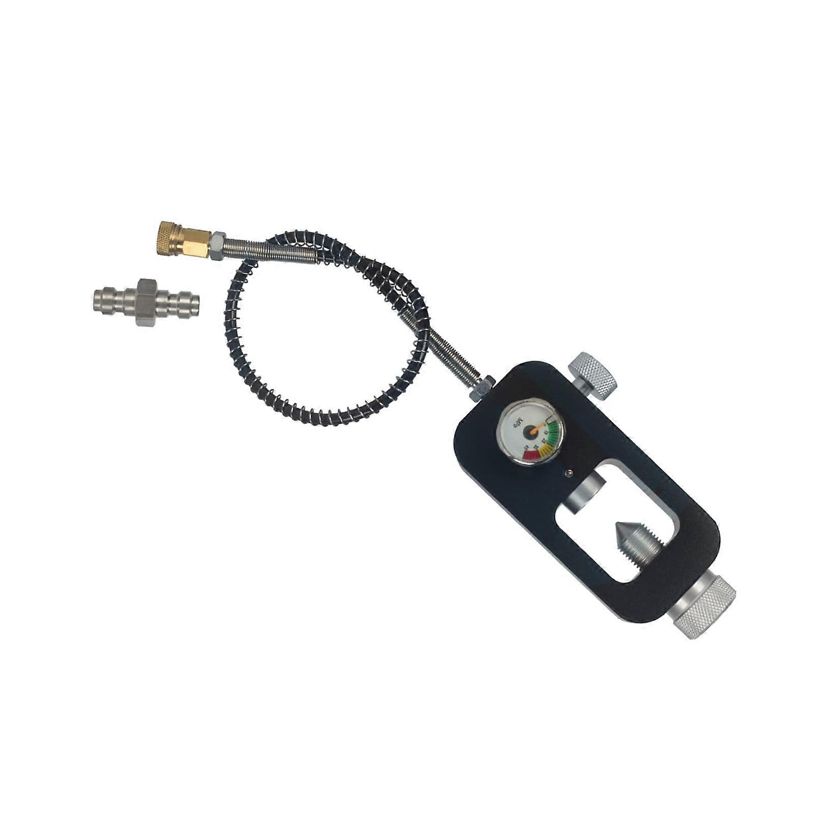 Underwater paintball tank station water faucet adapter with diving function, tank connectors for diving tanks, filler, black