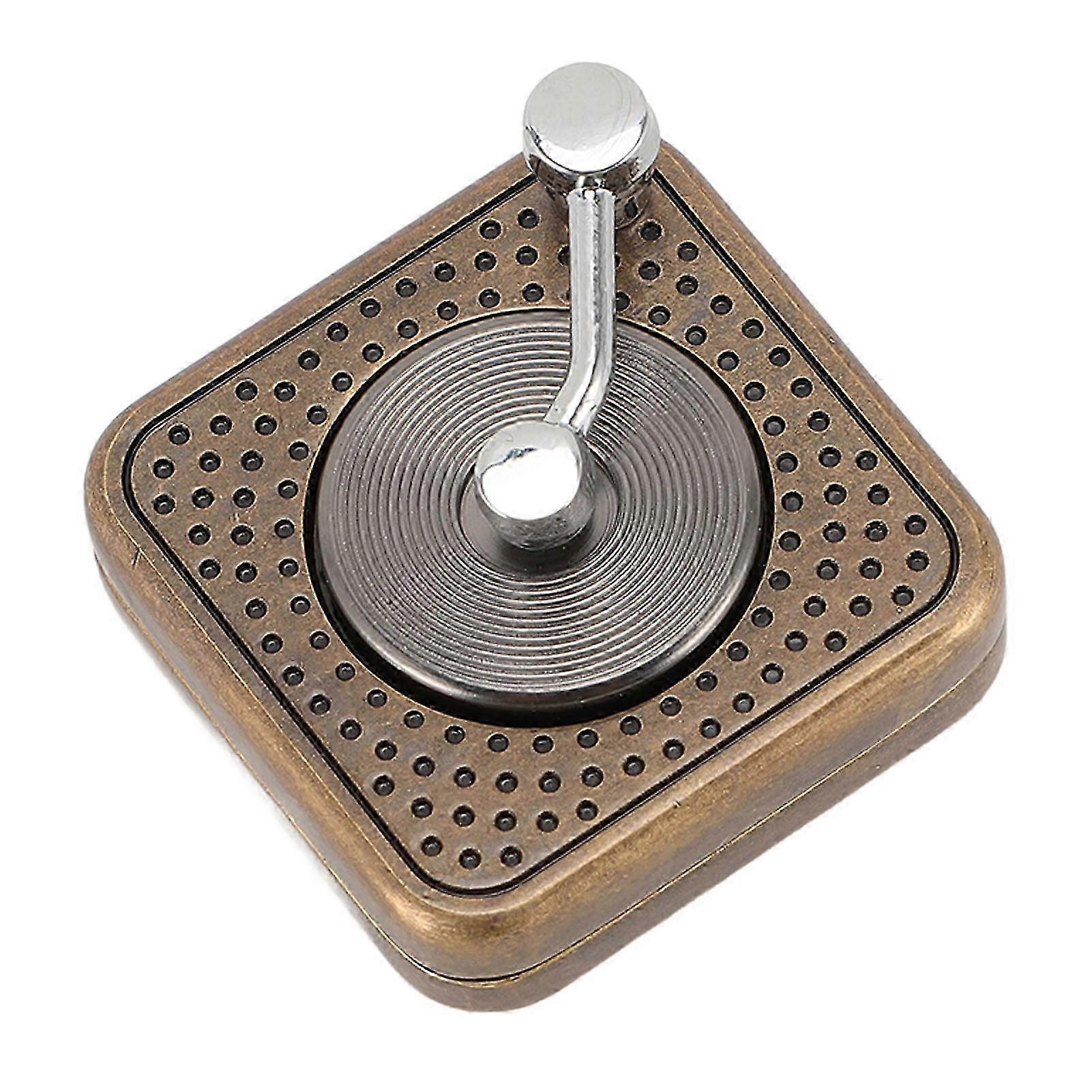 2025 CD Player Hand Stress Toy Anxiety Relief Push Card Rotatable Fingertip Gyroscope for ADD ADHD