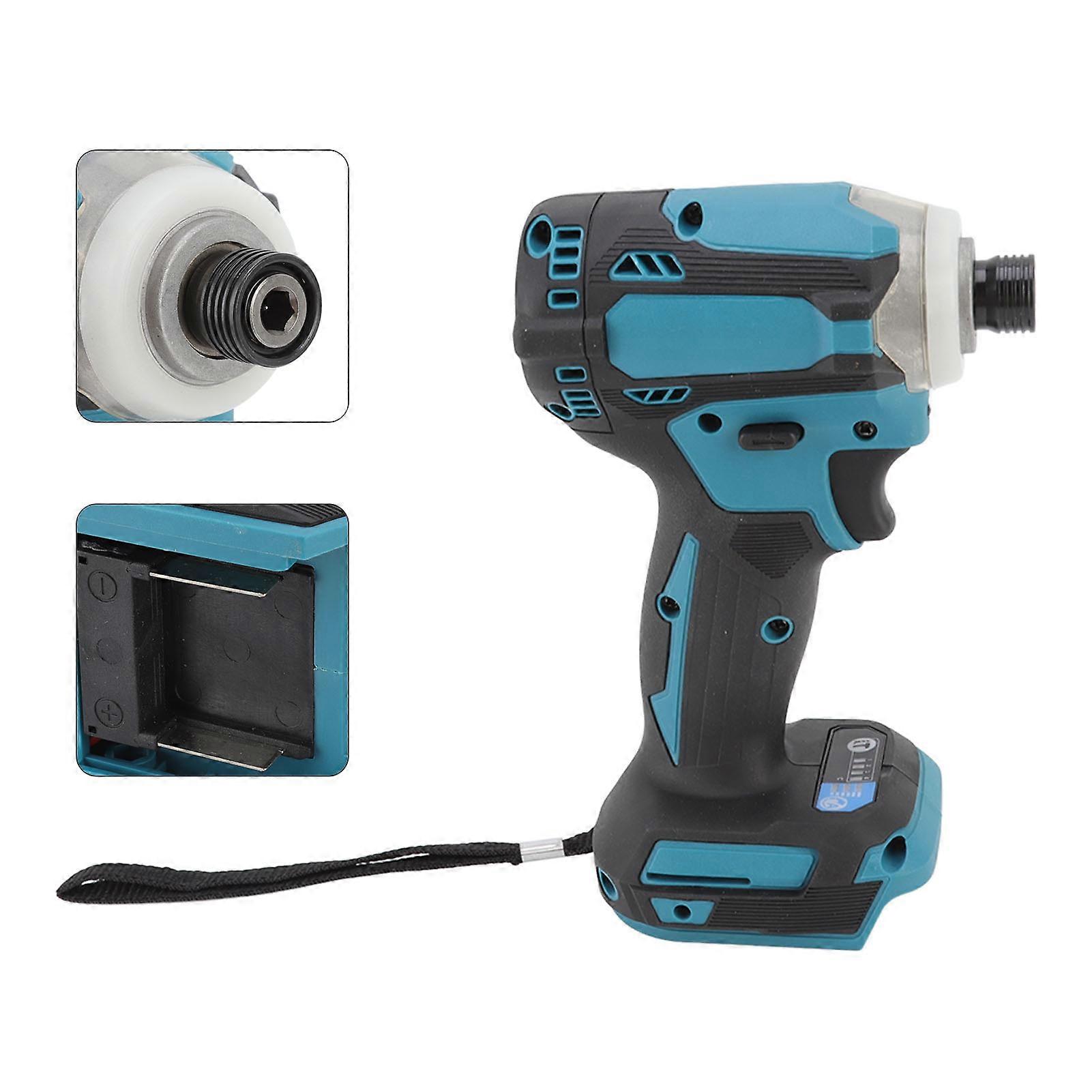 Brushless Lithium Ion Impact Driver 3 Speed Impact Drilling Tool Set with LED Lights for Woodworking Construction 