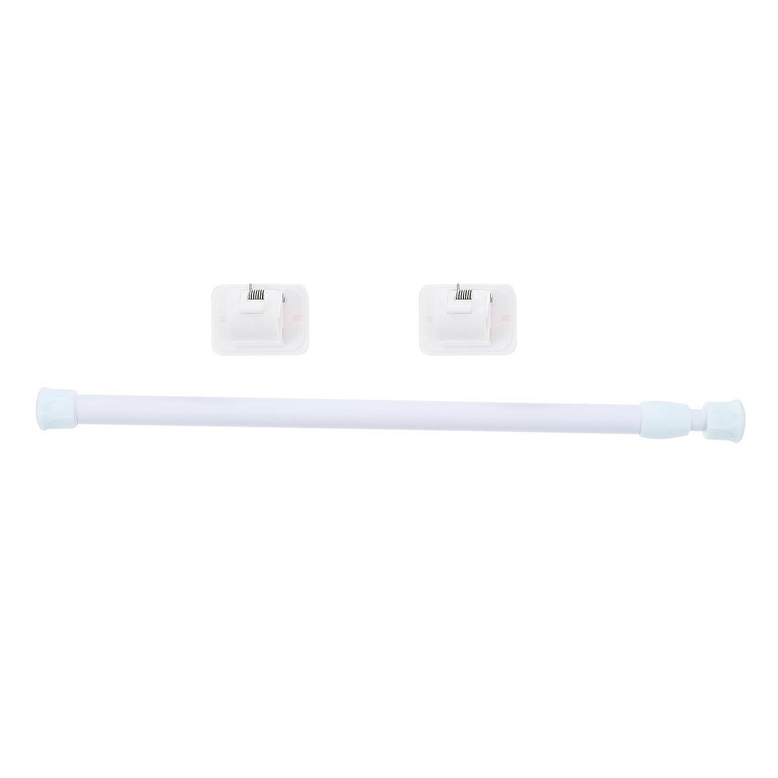 White Iron Telescopic Rod for Home Use Adjustable and Clothes Rod without Drilling 1 Set