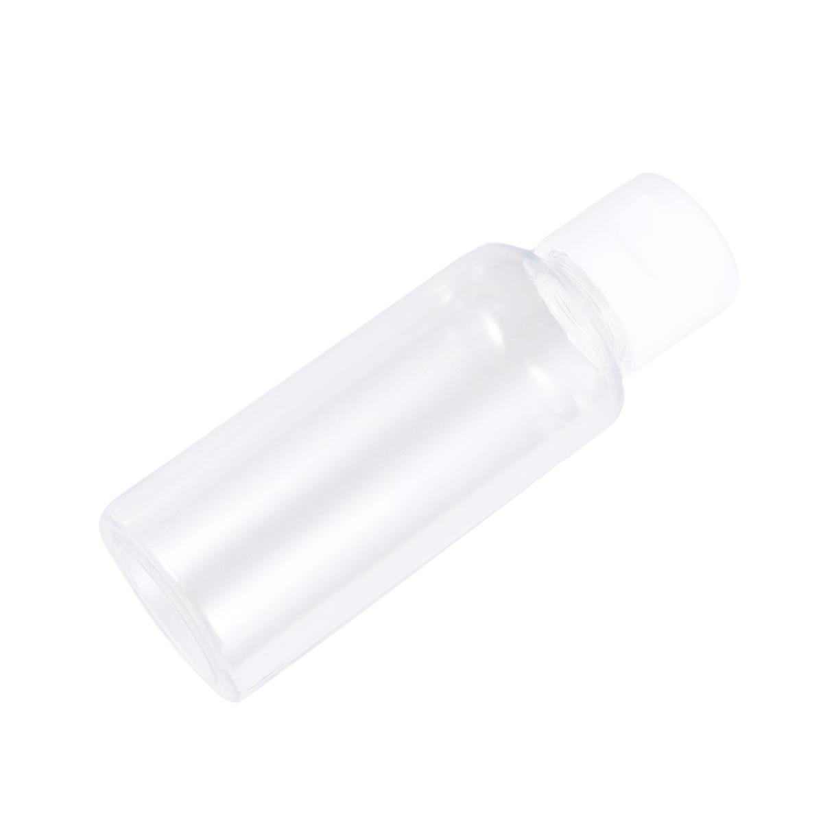 Plastic Travel Containers Small Lotion Bottle Clamshell Shape Transparent Color 50ml Sealing Portable Storage 25Pcs