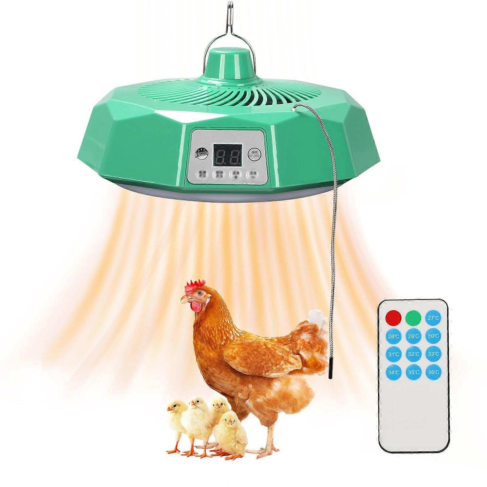 Smart Chicken Coop Heater, 500W Hutch Radiant Panel, Builtin Temp Sensor