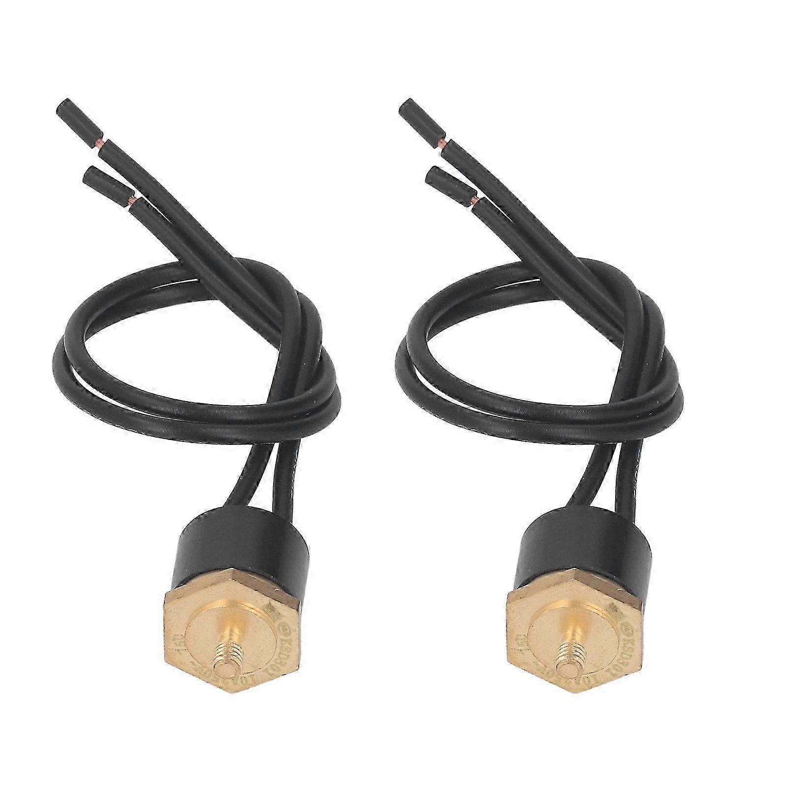 2Pcs Interruptor de control térmico KSD301 a prueba de agua con cable 250V M4 20