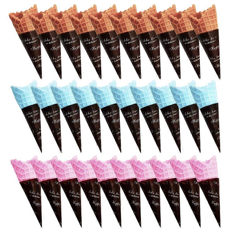 30pcs Realistic Fake Ice Cream Cone Models for Crafts, Home Decoration, Shop Displays, and Educational Play