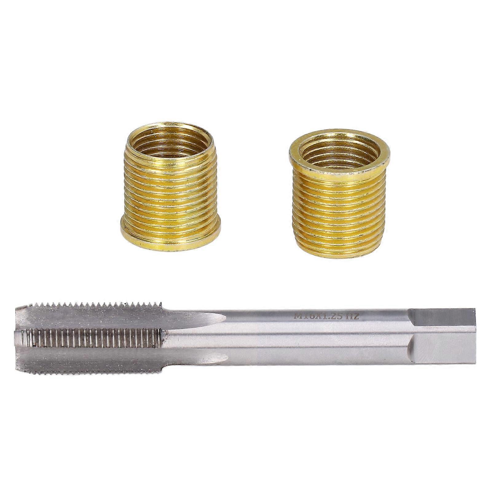 Spark Plug Thread Repair Tools Gasoline Engine Metal M14x1.25 Inserts and M16x1.25 Tap Kit