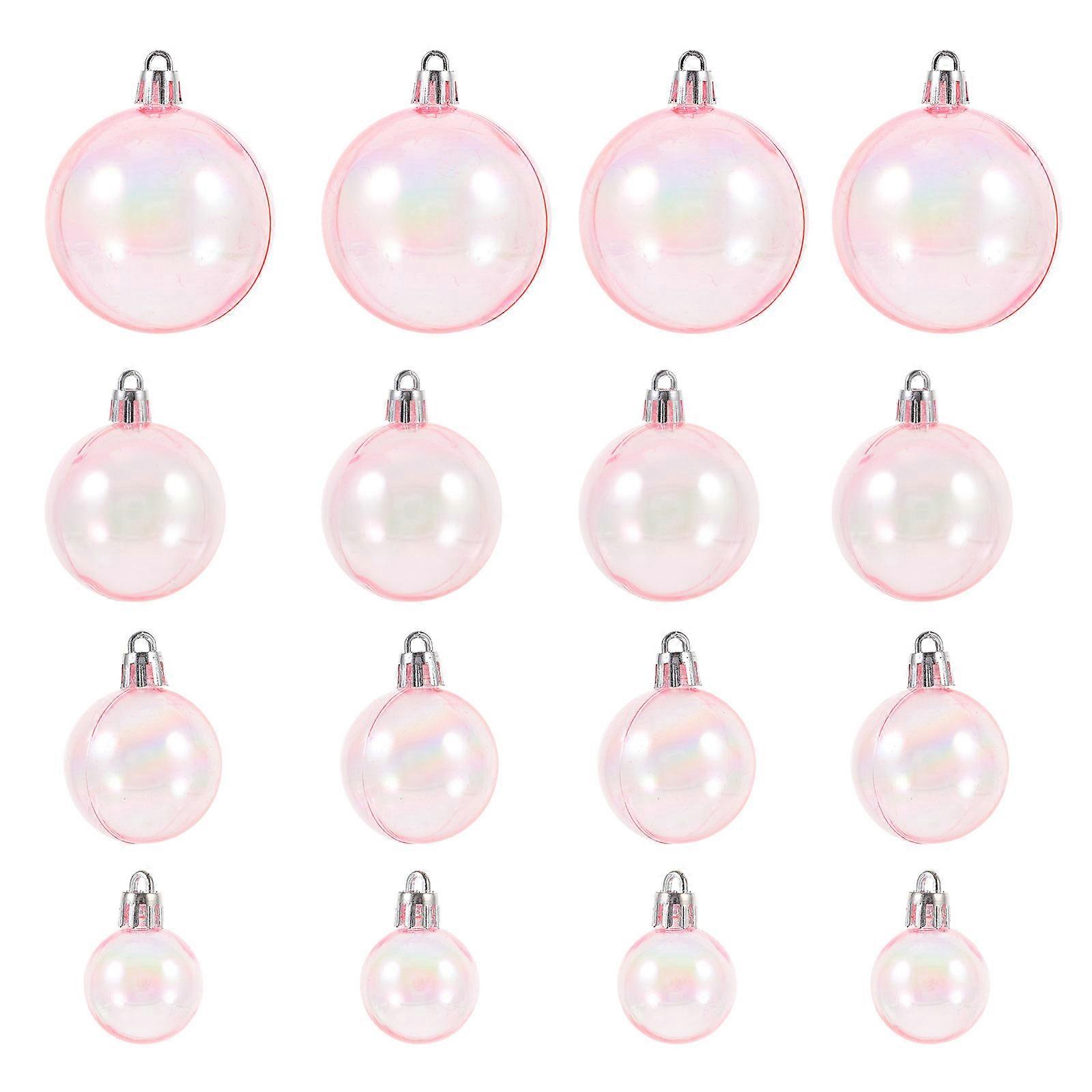 40Pcs Round Christmas Balls Tree Hanging Ornaments For Party Hosts In Pink Color Decorative Function