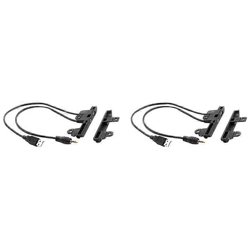 4X Fit for Toyota 2 DIN Car Radio Stereo Fascia Dashboard Kit Using Side Trim Links with USB Aux Ports