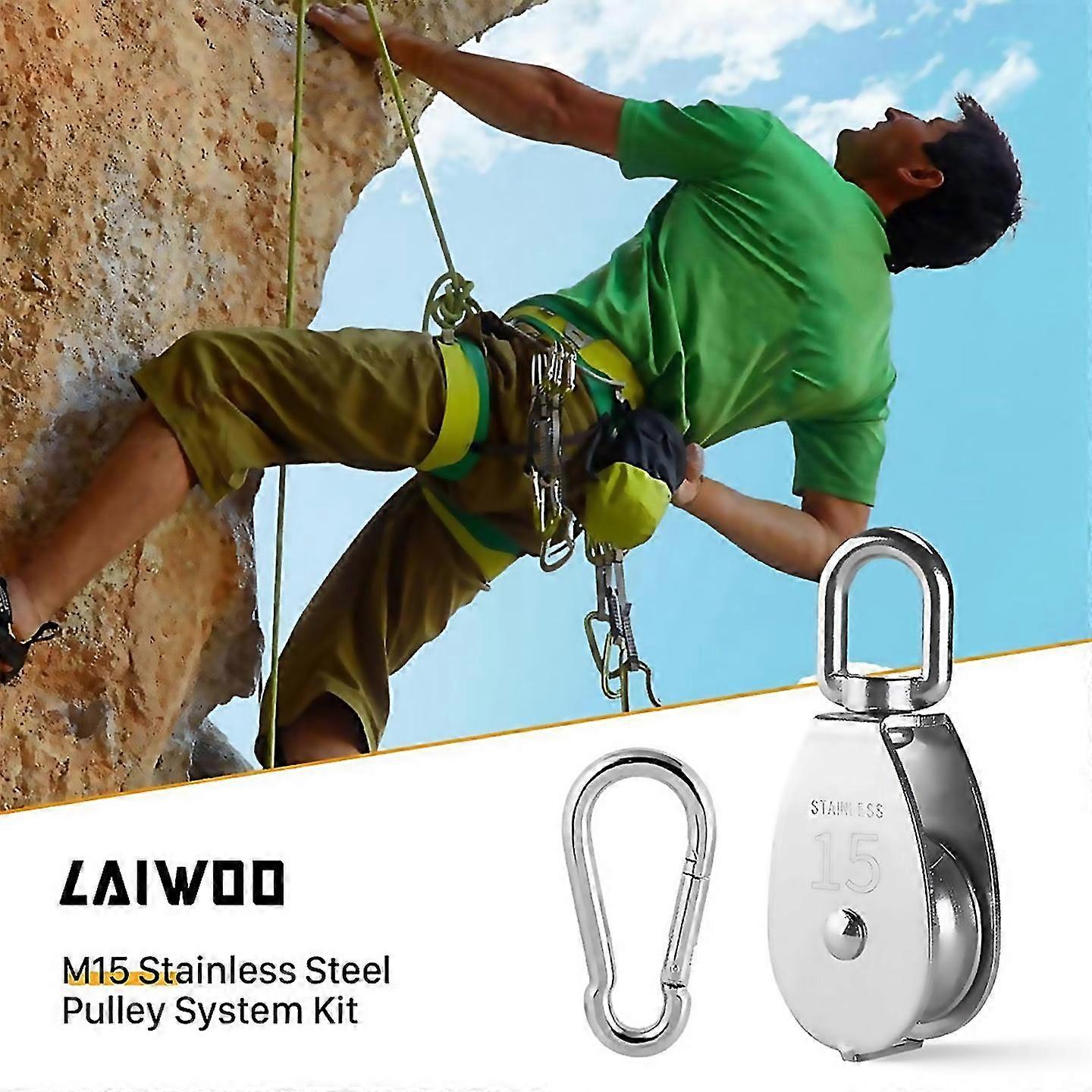 For M15 Pulley System Kitpulley With Rope For Lifting Diy Projects