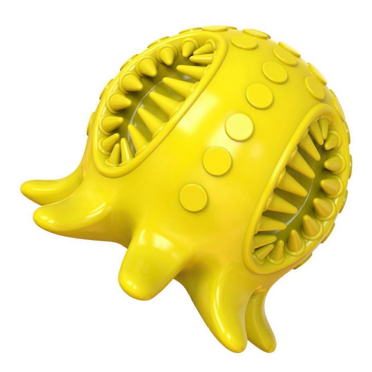 Interactive Octopus Shape Dental Care Ball with Squeak Function for Chewing and Engagement for Small to Medium Dogs