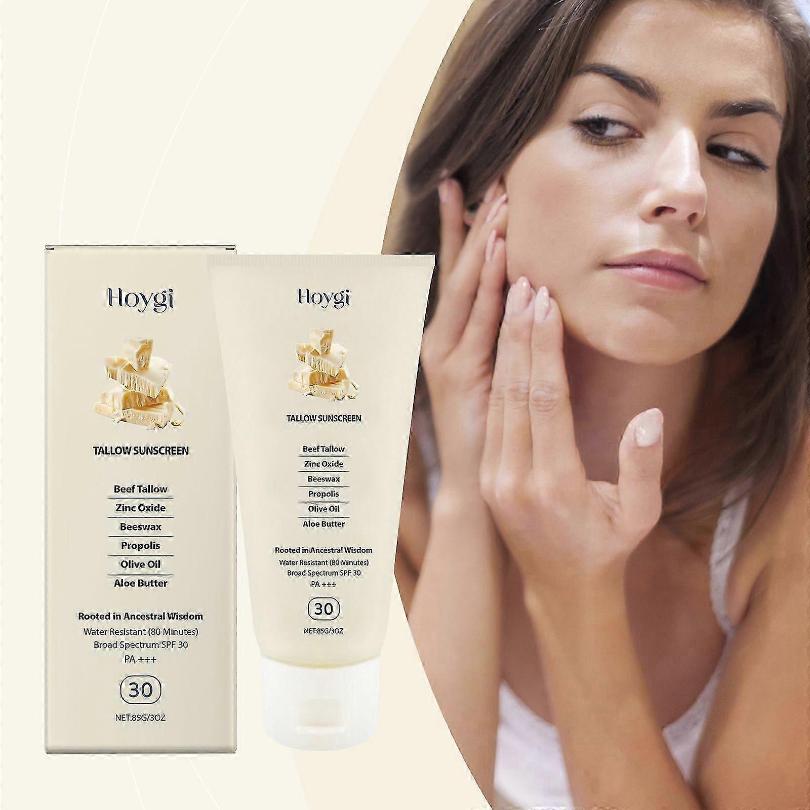 ナチュラル タロー 日焼け止め SPF 30 PA+++ 80 分耐水性、ブロードスペクトラム UV プロテクション、肌に栄養と潤いを与えます